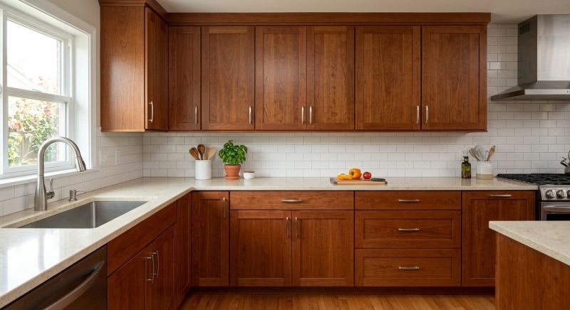Cherry Cabinet Refacing in Kokomo, IN