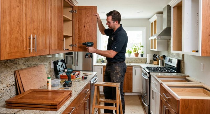 Oak Cabinet Remodeling in Bloomington, IN