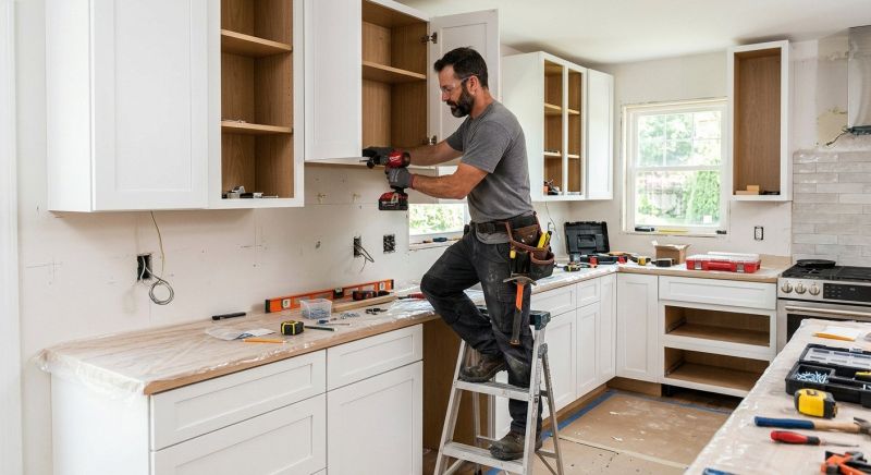 Pine Cabinets Installation in Carmel, IN